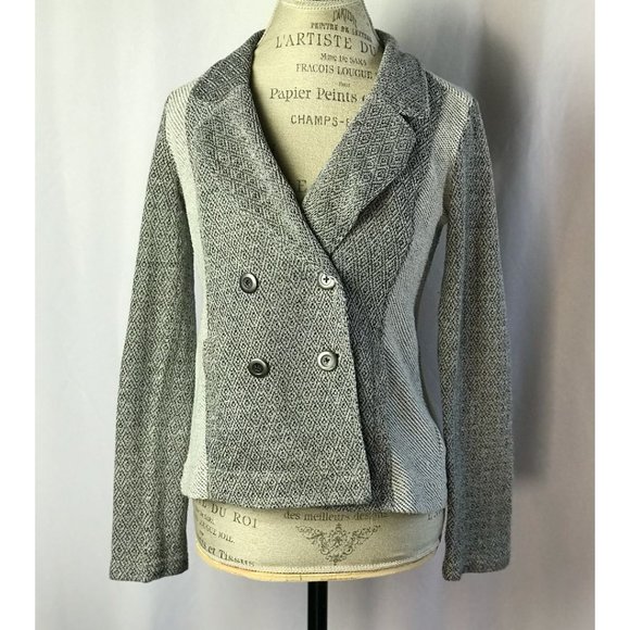 Anthropologie Monday Tuesday Gray Knit Coat Size XS - Picture 3 of 11